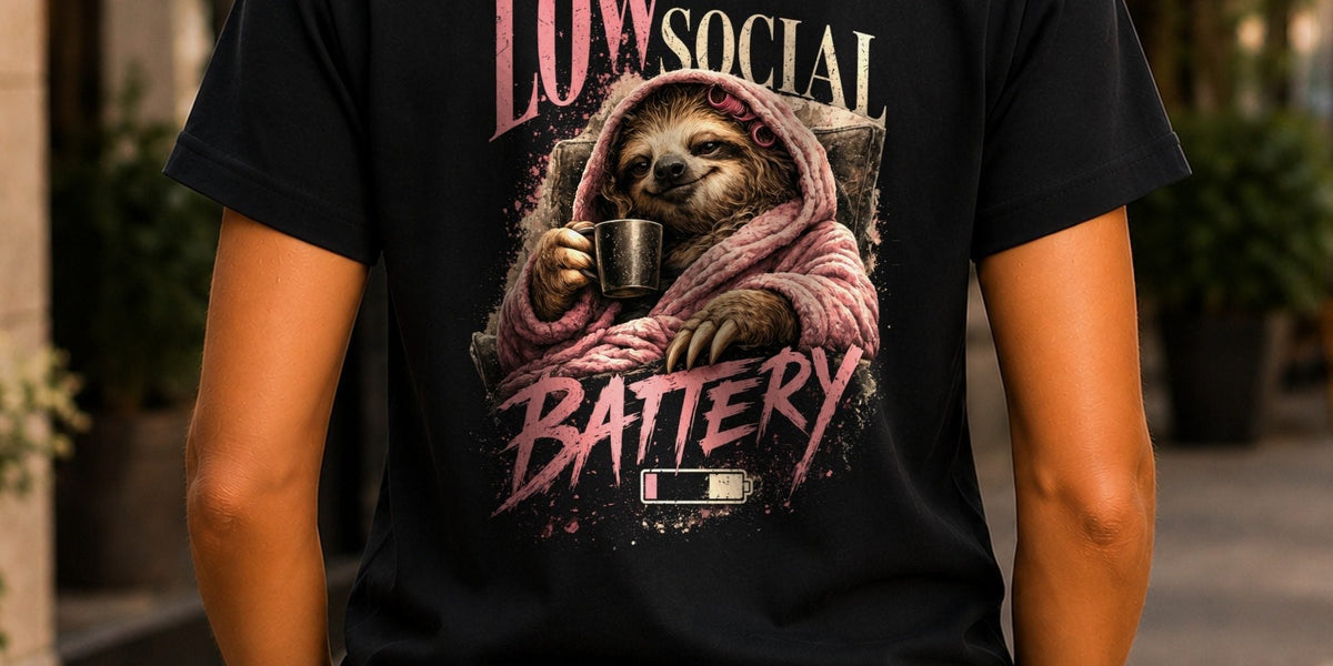 KRED Threads Low Social Battery graphic tee