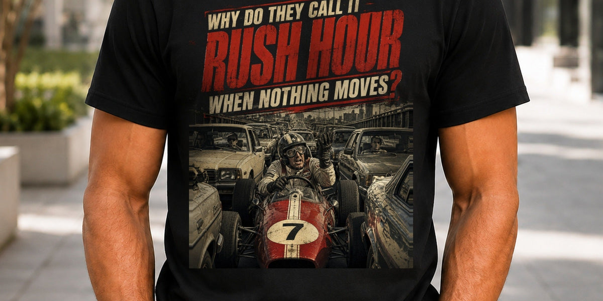 KRED Threads Why Do They Call It Rush Hour graphic tee