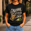No Great Story Started With A Salad graphic printed on the front of a black KRED Threads premium tee