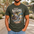 Doing Nothing Is Hard graphic printed on the front of an army KRED Threads premium tee