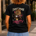Don’t Poke the Pretty Women’s tee in Black, back view