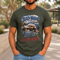 Every Bad Thing graphic printed on the front of an army KRED Threads premium tee