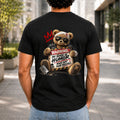 My Sense Of Humor Might Hurt Your Feelings graphic printed on the back of a black KRED Threads premium tee
