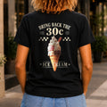 Bring Back The 30c Ice Cream graphic printed on the back of a black KRED Threads premium tee