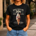 Bring Back The 30c Ice Cream graphic printed on the front of a black KRED Threads premium tee
