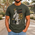 I Came, I Saw, I Forgot Why I Came graphic printed on the front of an army KRED Threads premium tee