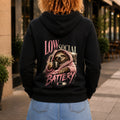 Low Social Battery Women’s hoodie in Black, back view