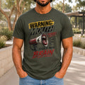Mouth Operates Faster Than Brain graphic printed on the front of an army KRED Threads premium tee