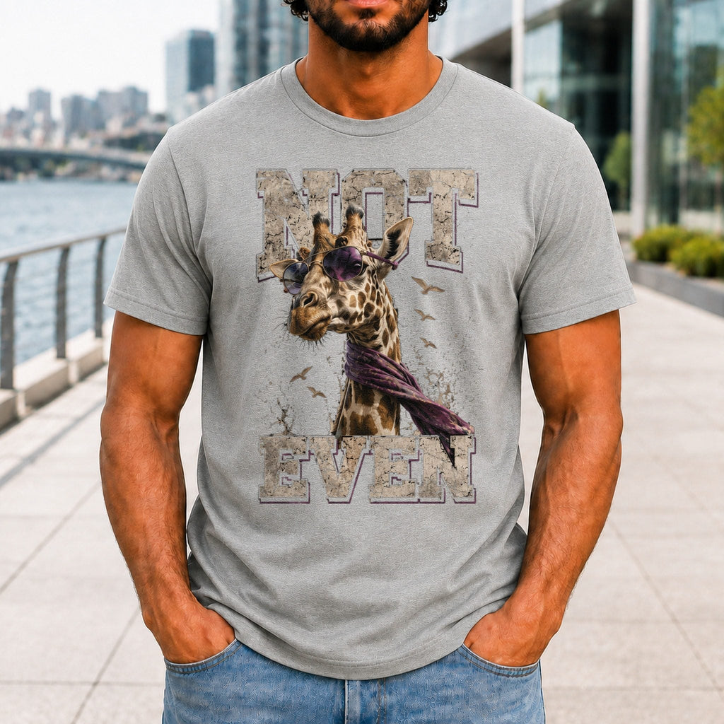 Not Even Men’s tee in Athletic Heather, front view