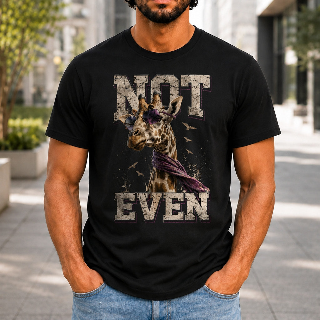 Not Even Men’s tee in Black, front view