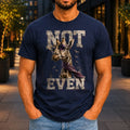 Not Even Men’s tee in Navy, front view