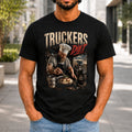 Truckers Diet Men’s tee in Black, front view