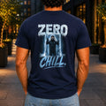 Zero Chill Men’s tee in Navy, back view