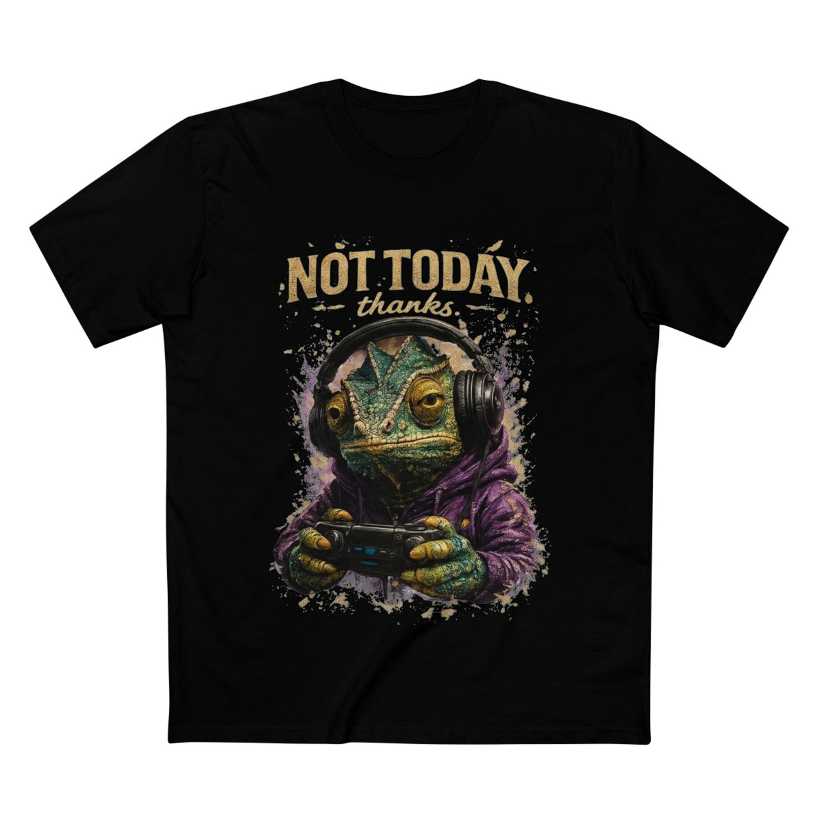 Not Today, Thanks — Women's Premium Graphic Tee supplier flat shirt in Black, front print